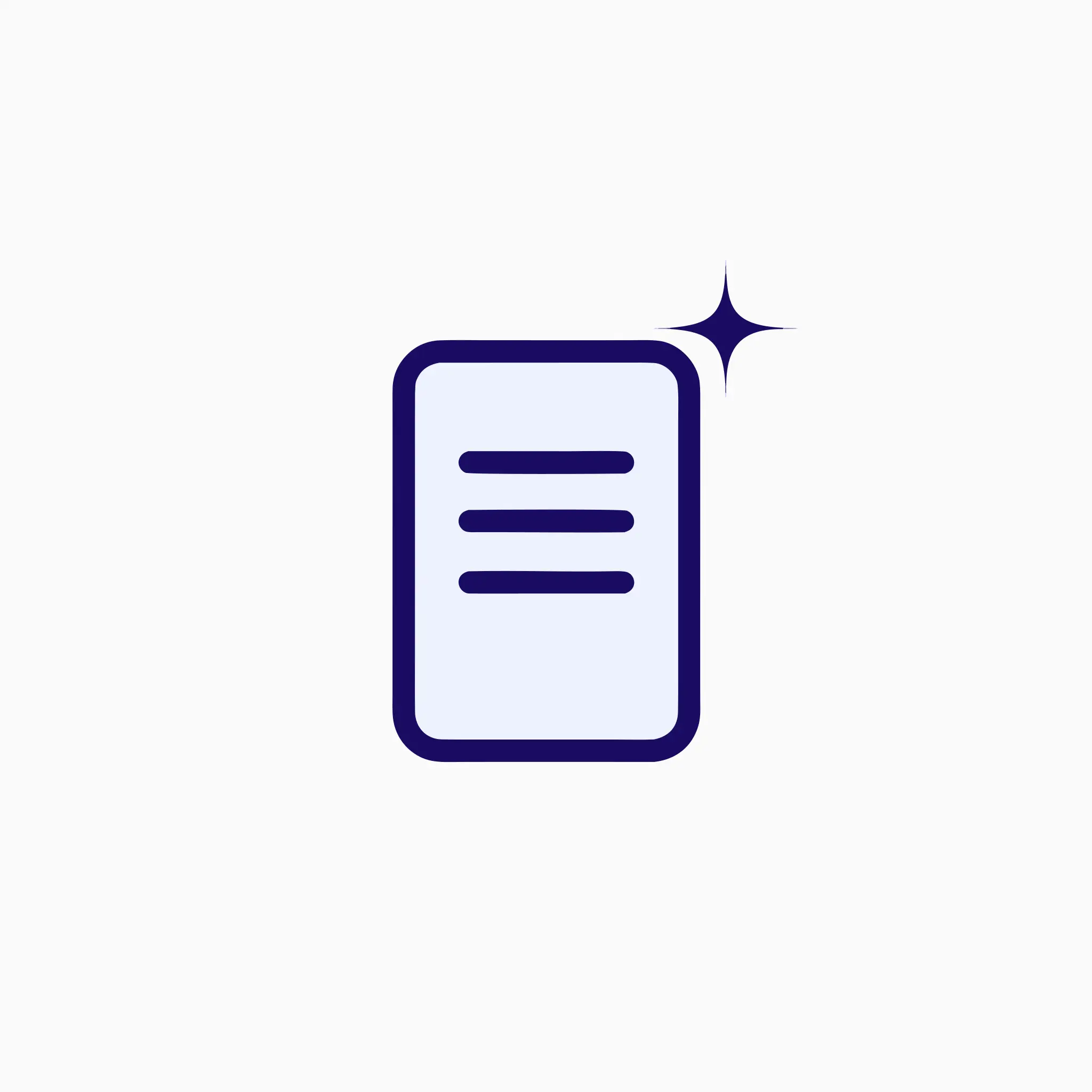 Abstract illustration of a document and flowing lines of text, representing AI-written property listings